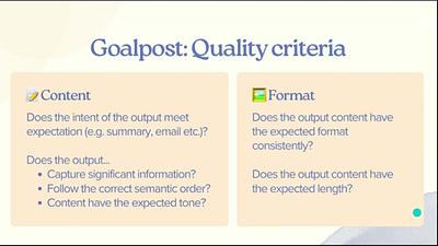 LLM Evaluation to Craft Delightful Content From Messy Inputs