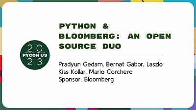 Python & Bloomberg: An Open Source Duo