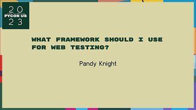 What framework should I use for web testing?