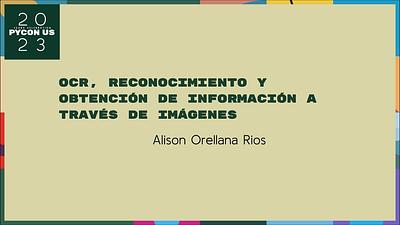 OCR, Reconocimiento y Obtención de Información a Través de Imágenes