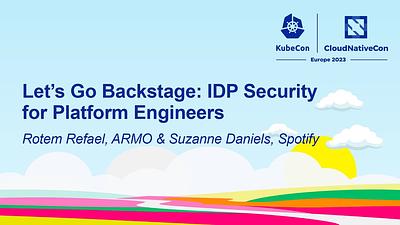 Let’s Go Backstage: IDP Security for Platform Engineers